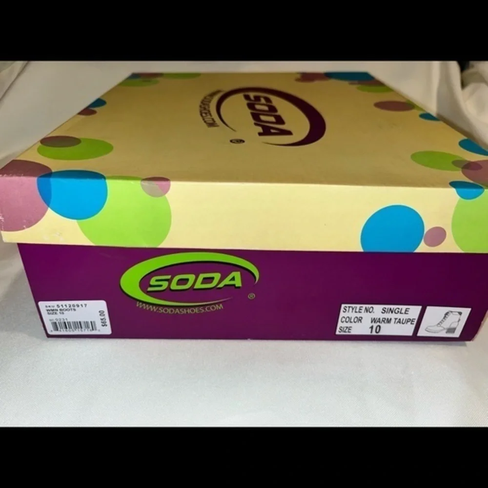 Soda‎ women ankle boots brand new size 10. Warm taupe with box. - Picture 6 of 7